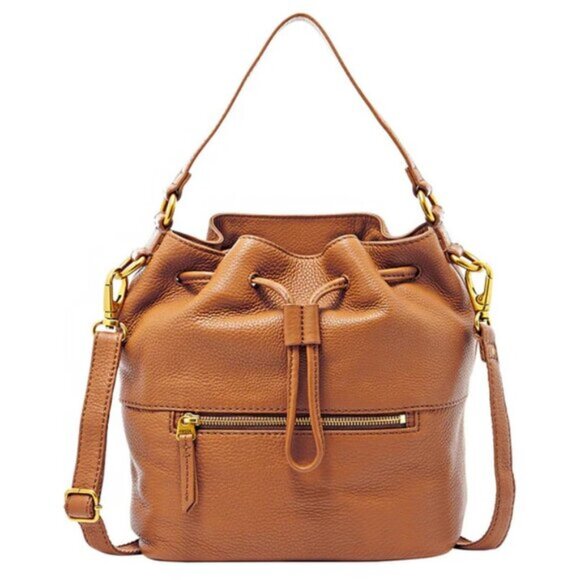 Fossil Handbags - Fossil Vickery Drawstring Bucket Bag - Camel